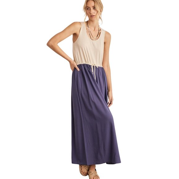 Drawstring Maxi Dress - Picture 1 of 3